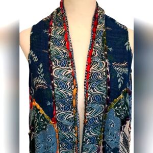 Women's Artsy Vest, Boho Kimono Style Vest, Western Rodeo Vest, Festival